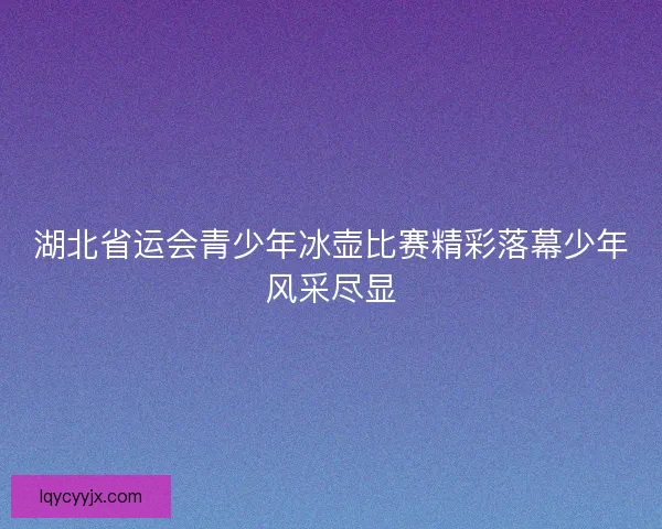 湖北省运会青少年冰壶比赛精彩落幕少年风采尽显 湖北省运会青少年冰壶比赛精彩落幕少年风采尽显